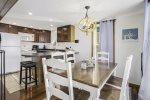 Open dining and kitchen space for making meals at home